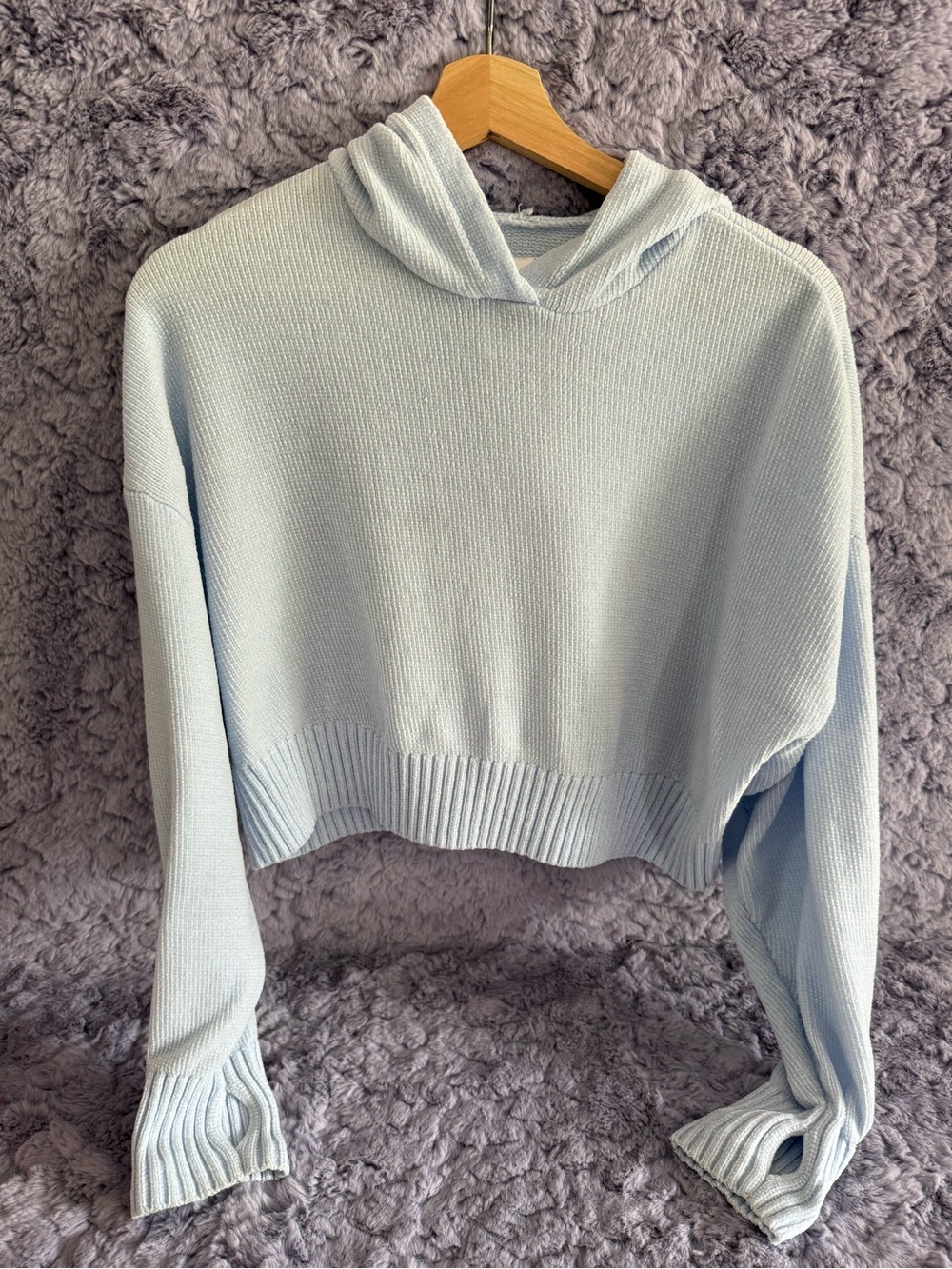Offline by Aerie | Light Blue Cropped Hoodie